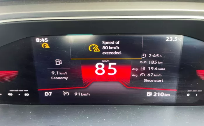 80kmph and 120kmph Speed Chime / Warning