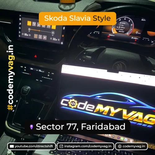 Skoda Slavia Style coded in Sector 77, Faridabad