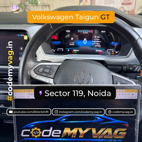 Volkswagen Taigun GT coded in Sector 119, Noida