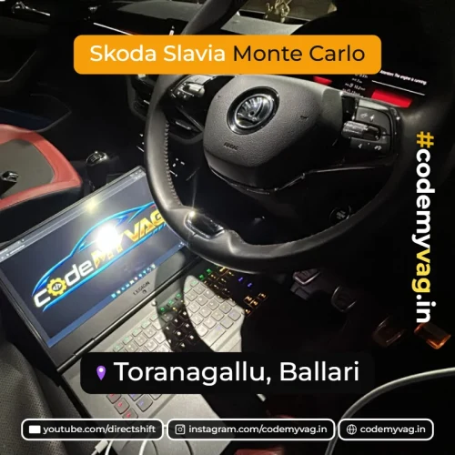 Skoda Slavia Monte Carlo coded in Toranagallu, Ballari (Bellary)