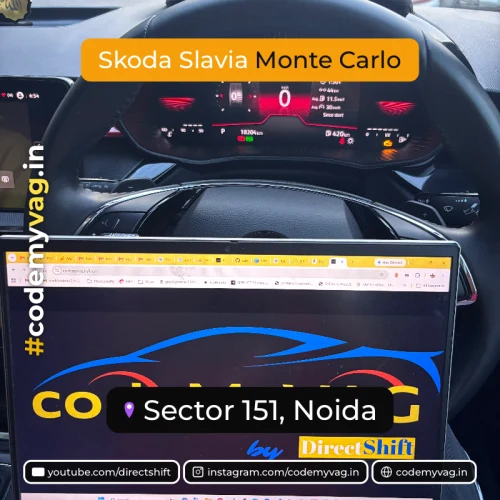 Skoda Slavia Monte Carlo coded in Sector 151, Noida