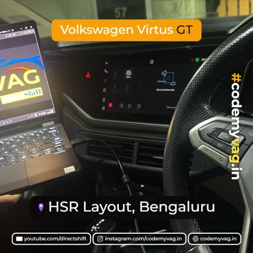 Volkswagen Virtus GT coded in HSR Layout, Bengaluru (Bangalore)
