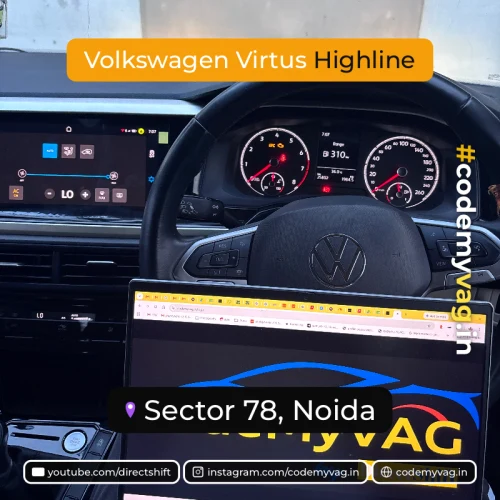 Volkswagen Virtus Highline coded in Sector 78, Noida