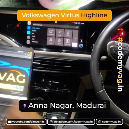 Volkswagen Virtus Highline coded in Anna Nagar, Madurai