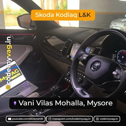 Skoda Kodiaq L&K coded in Vani Vilas Mohalla, Mysore