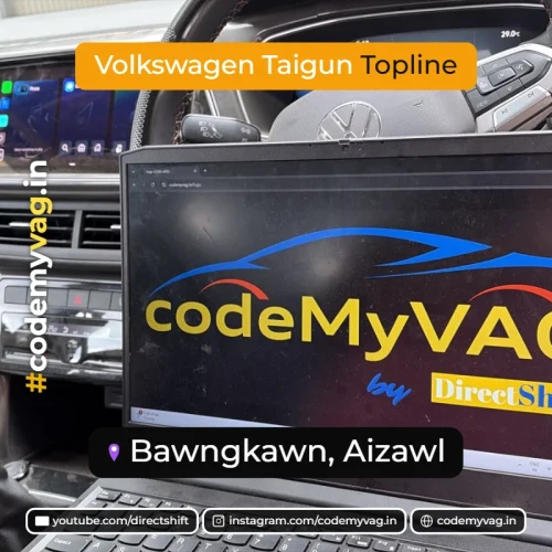 Volkswagen Taigun Topline coded in Bawngkawn, Aizawl