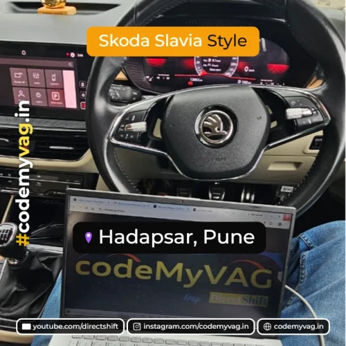 Skoda Slavia Style coded in Hadapsar, Pune