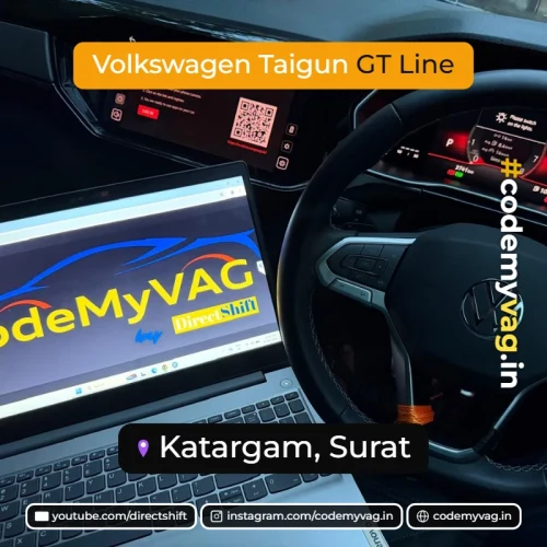 Volkswagen Taigun GT Line coded in Katargam, Surat