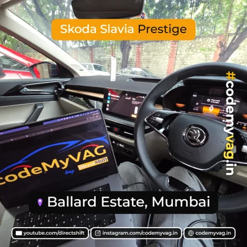 Skoda Slavia Prestige coded in Ballard Estate, Mumbai