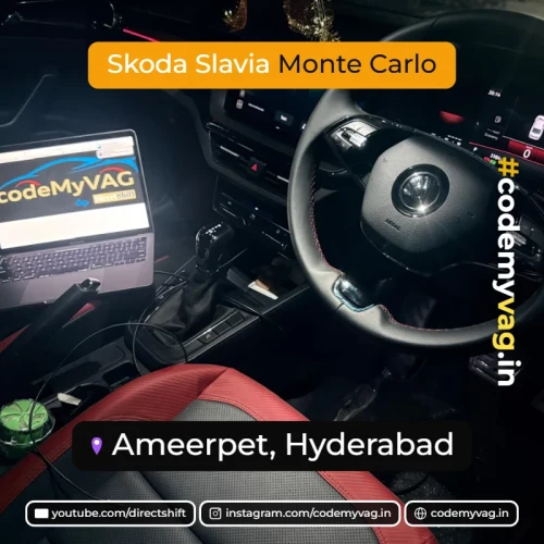 Skoda Slavia Monte Carlo coded in Ameerpet, Hyderabad