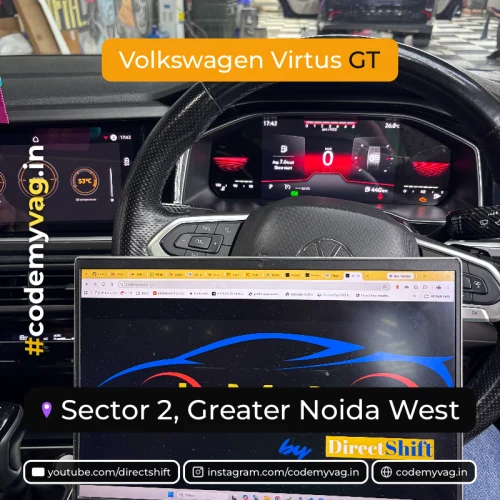 Volkswagen Virtus GT coded in Sector 2, Greater Noida West