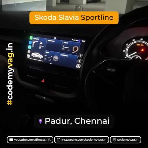 Skoda Slavia Sportline coded in Padur, Chennai