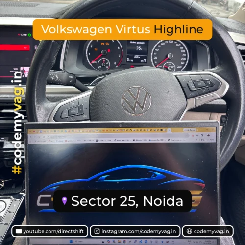 Volkswagen Virtus Highline coded in Sector 25, Noida