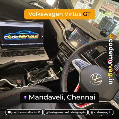 Volkswagen Virtus GT coded in Mandaveli, Chennai